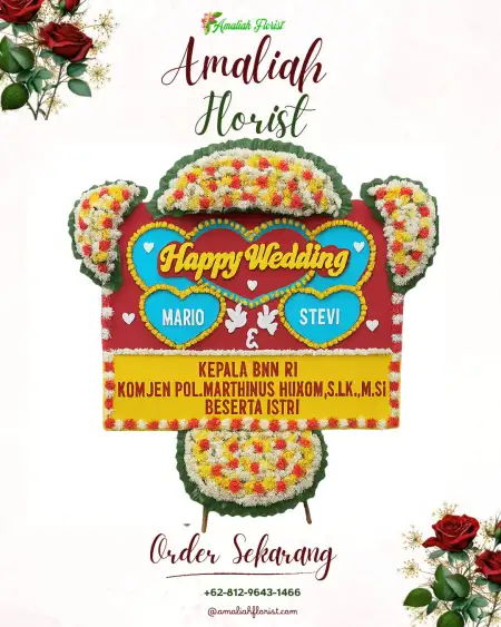 Papan Bunga Pernikahan Guntung Payung